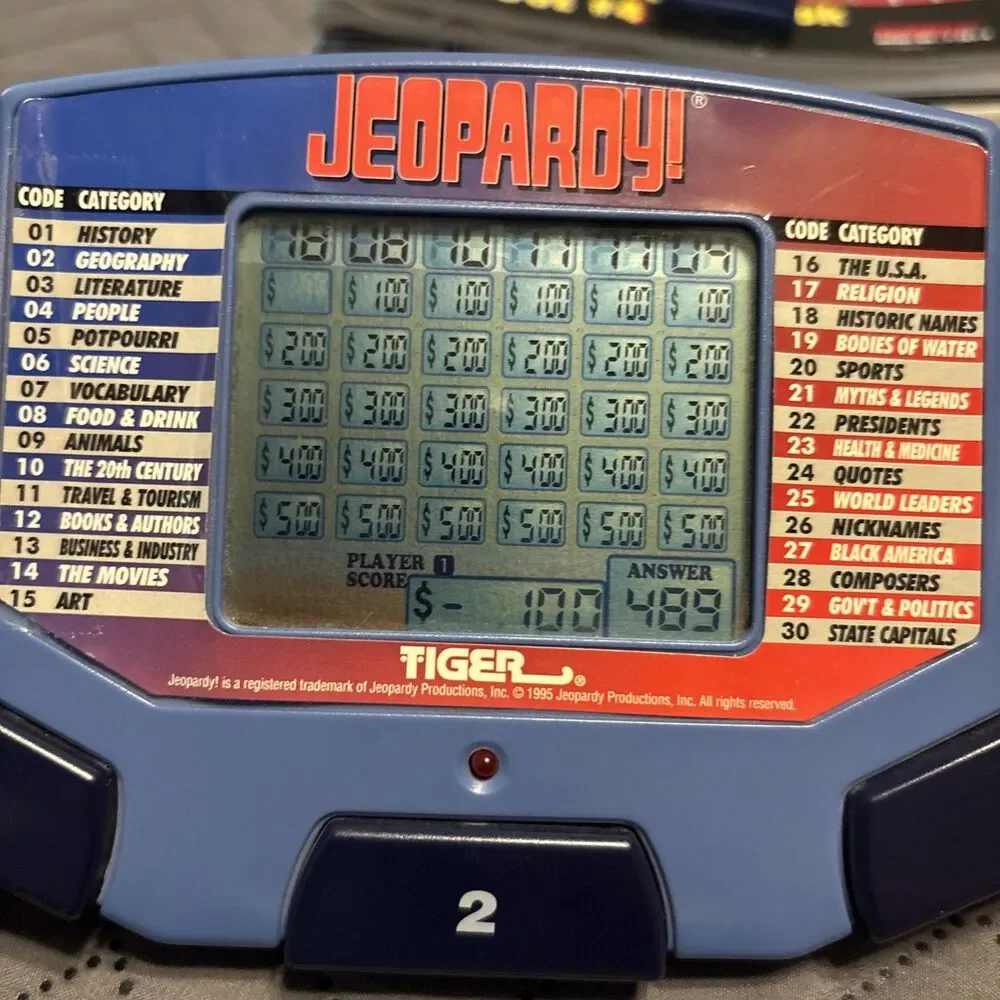 Jeopardy Handheld Game with Cartridge Bundle Tested